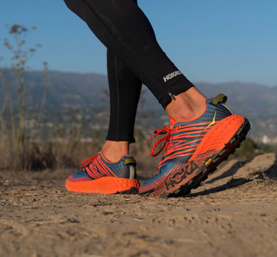 Hoka Australia One One Speedgoat 4 - Mens Trail Shoes Red - UYBFQ-4086